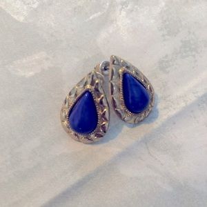 Lapis blue and goldtone costume jewelry